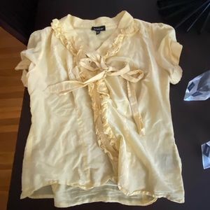 Yellow Bebe blouse, size large